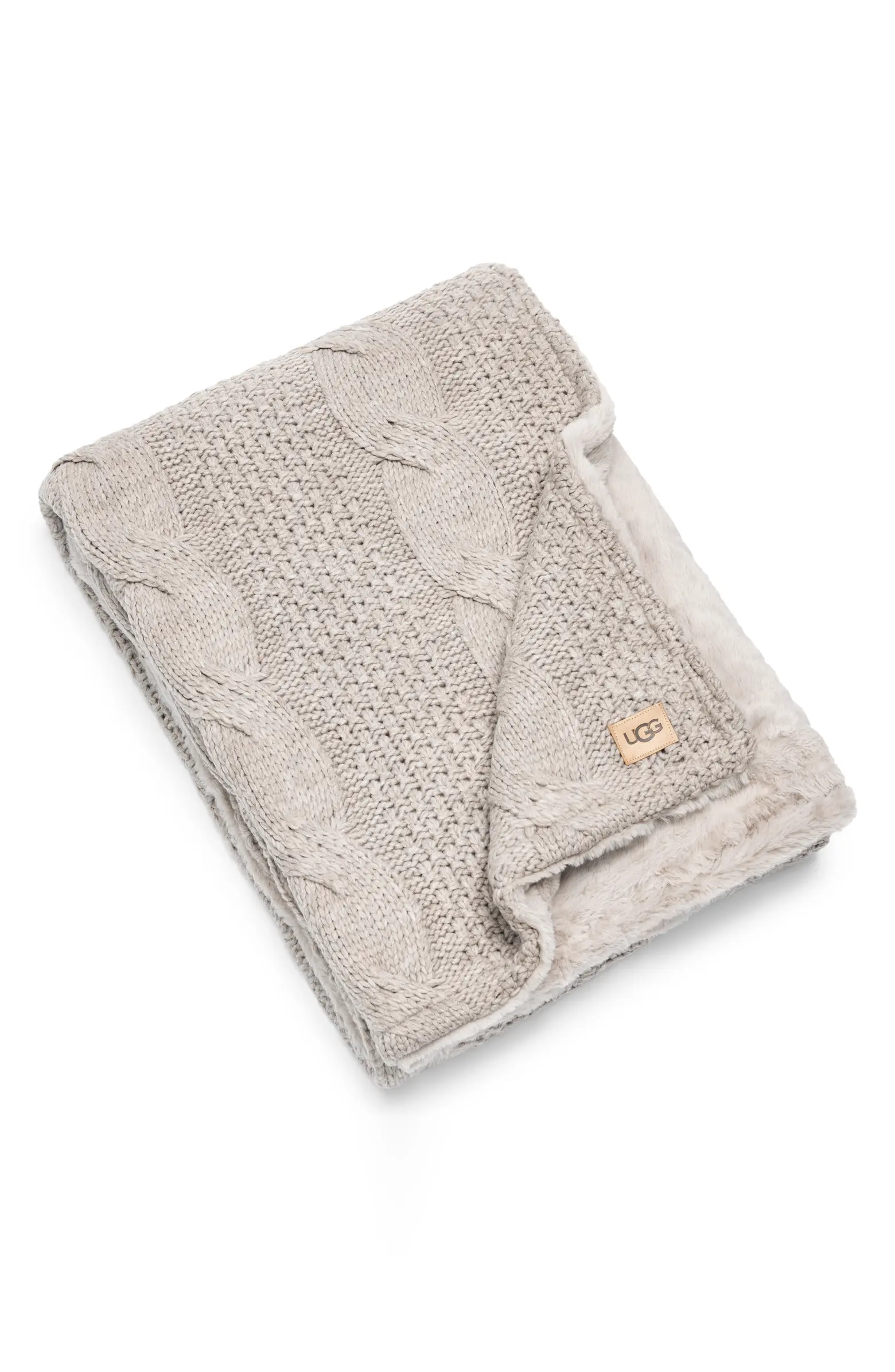 Erie Cable Plush Reversible Throw Blanket by UGG Pavlo Trade Int